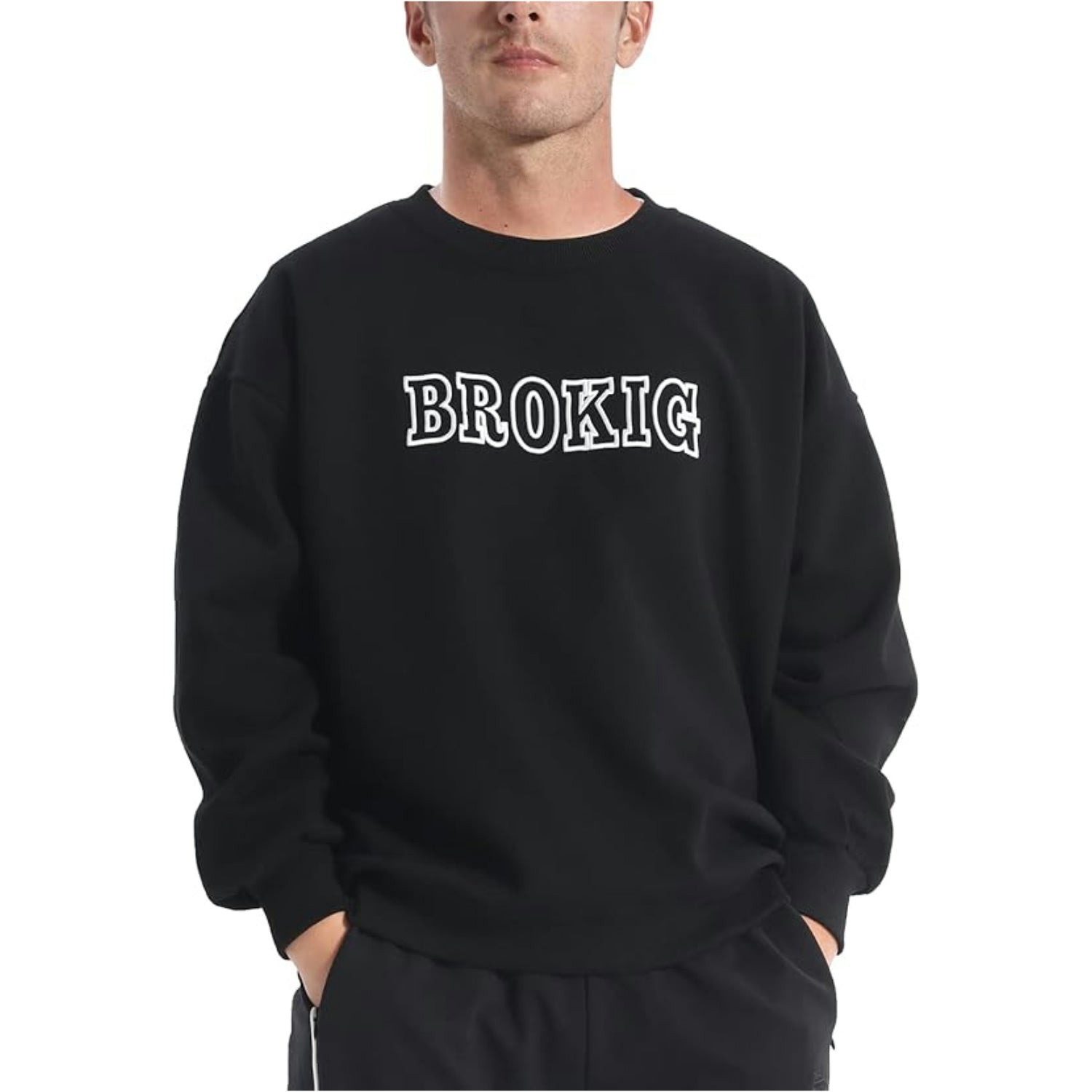 Cotton Blend Crewneck Sweatshirt